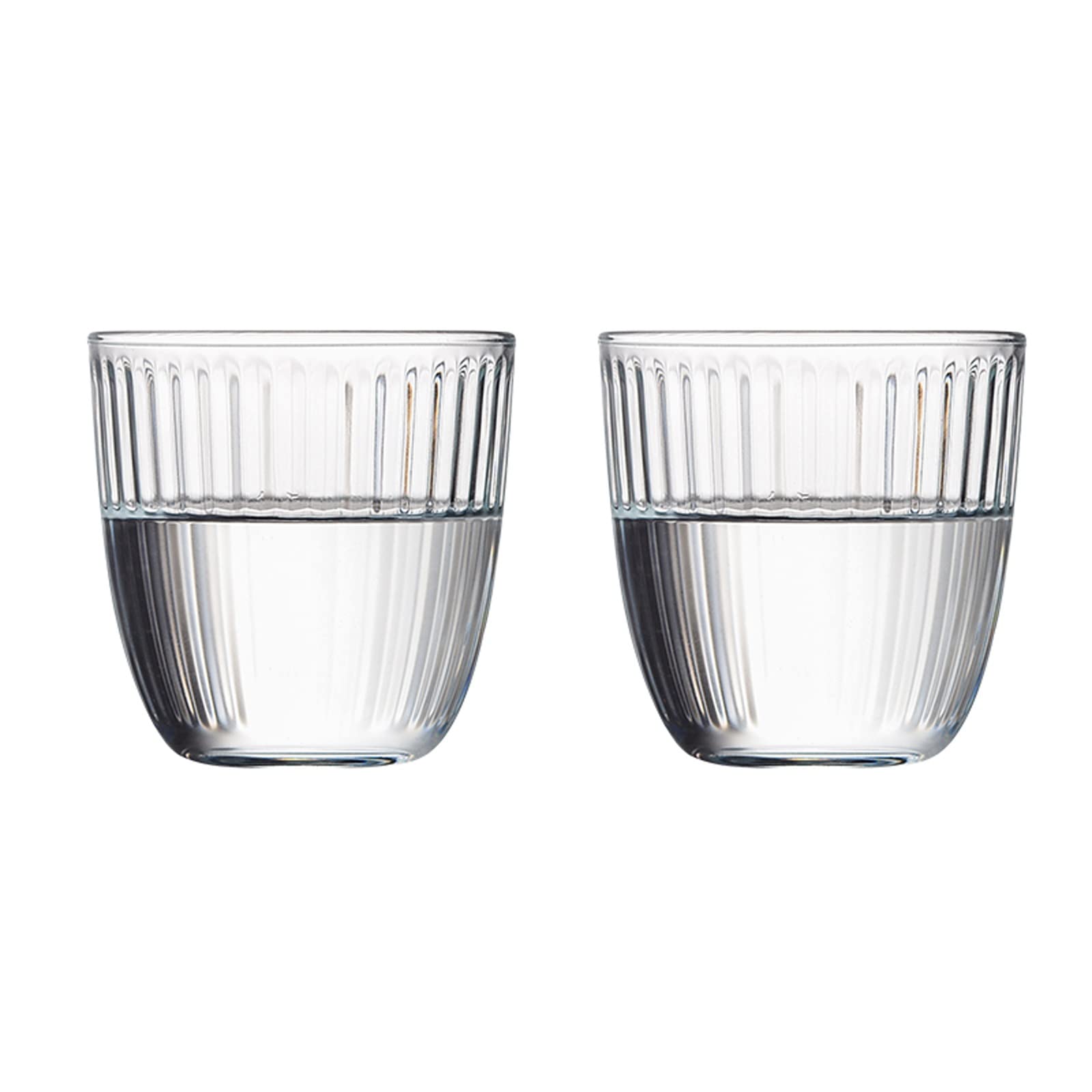 Copas de vidrio de alta calidad con relieve elegante juego de 2 vasos de cristal TOMYEUS