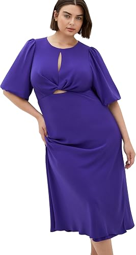 City Chic Women's Plus Size Cocktail Dress - INES Puff Twist, 16