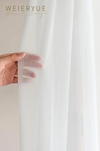 Miniatura 6 de Kit de flores artificiales para arco de boda (paquete de 3), 2 piezas de decoración de arco de flores artificiales, 1 cortina transparente para