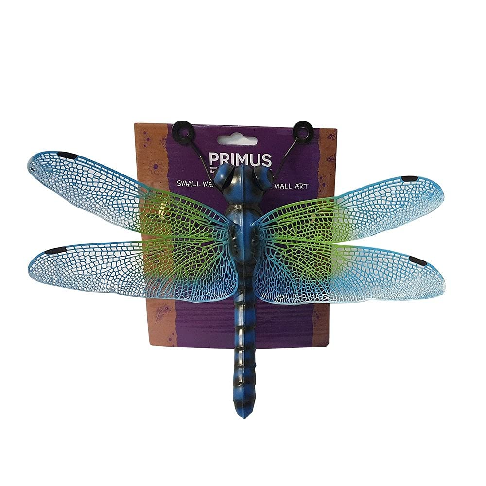 The Present Shop Primus Small Metal Dragonfly Home Garden Wall Art Ornament - Blue PA1859B