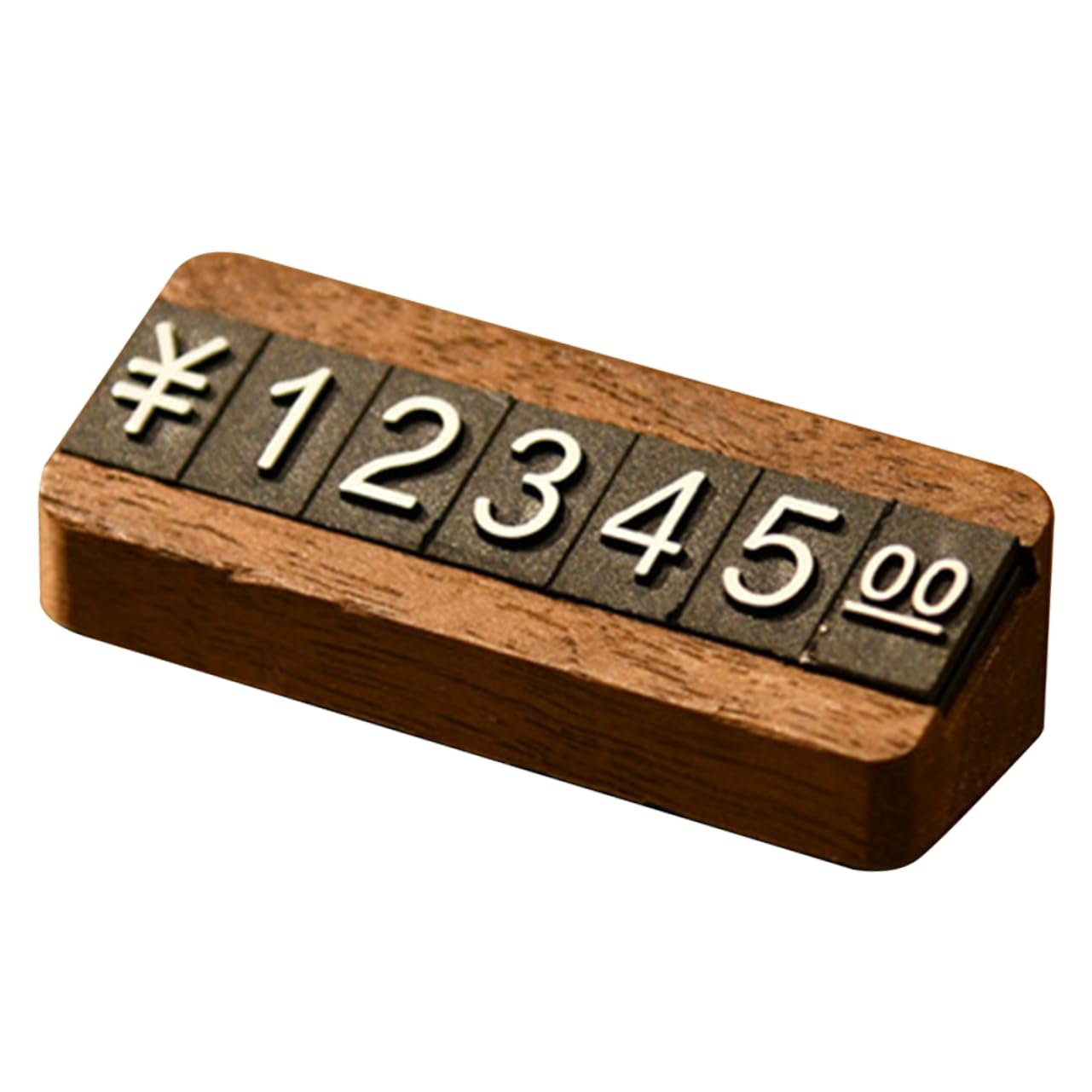 Veemoon 1Set Display Blocks for Retail Stores Tags with Walnut Base Jewelry Tag Stands Tags for Shopping Malls