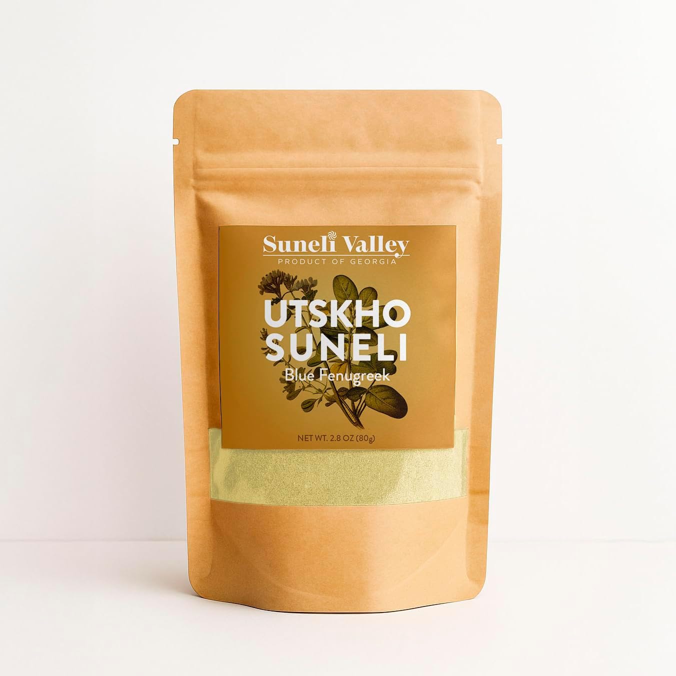 Suneli Valley Utskho Suneli | Authentic Georgian Blue Fenugreek | Sweet Nutty Culinary Herb | Ideal for Traditional Stews, Vegetarian Dishes | 2.8 oz | Single