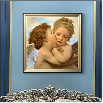 Amazon｜有名な絵画子供天使ポスターとプリント壁アートキャンバス絵画
