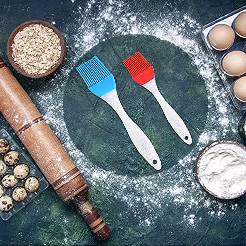 SOFYR Pastry Brushes 6" & 8" for Cooking, Baking & Barbecue - Ergonomically Designed Basting Brush for Oiling & Glazing, Detachable Head for Thorough Cleaning - Pack of 2