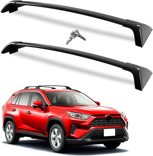 Lockable Roof Rack Cross Bars 260lbs Compatible with Toyota RAV4
