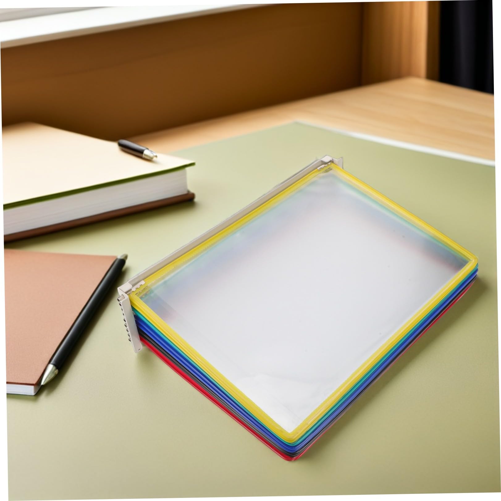 COHEALI Organizzatore Magnetico da Muro per Ufficio 10 Tasche Porta Documenti A4, Design Salvaspazio in Pvc e Ferro per Frigorifero e Riunioni