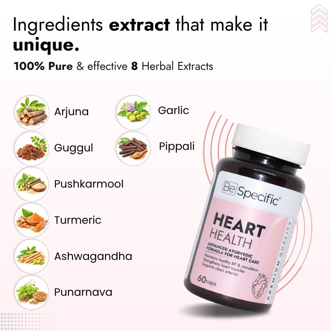 Heart Care Ayurvedic Medicine (Lab-Tested) | Advanced Ayurvedic Formula for Heart Care Supplement | Supports Cardiovascular Health, Blood Circulation, Cholesterol Balance & Daily Wellness | Premium Quaility Extracts Used for Best Results — Amazon image 4