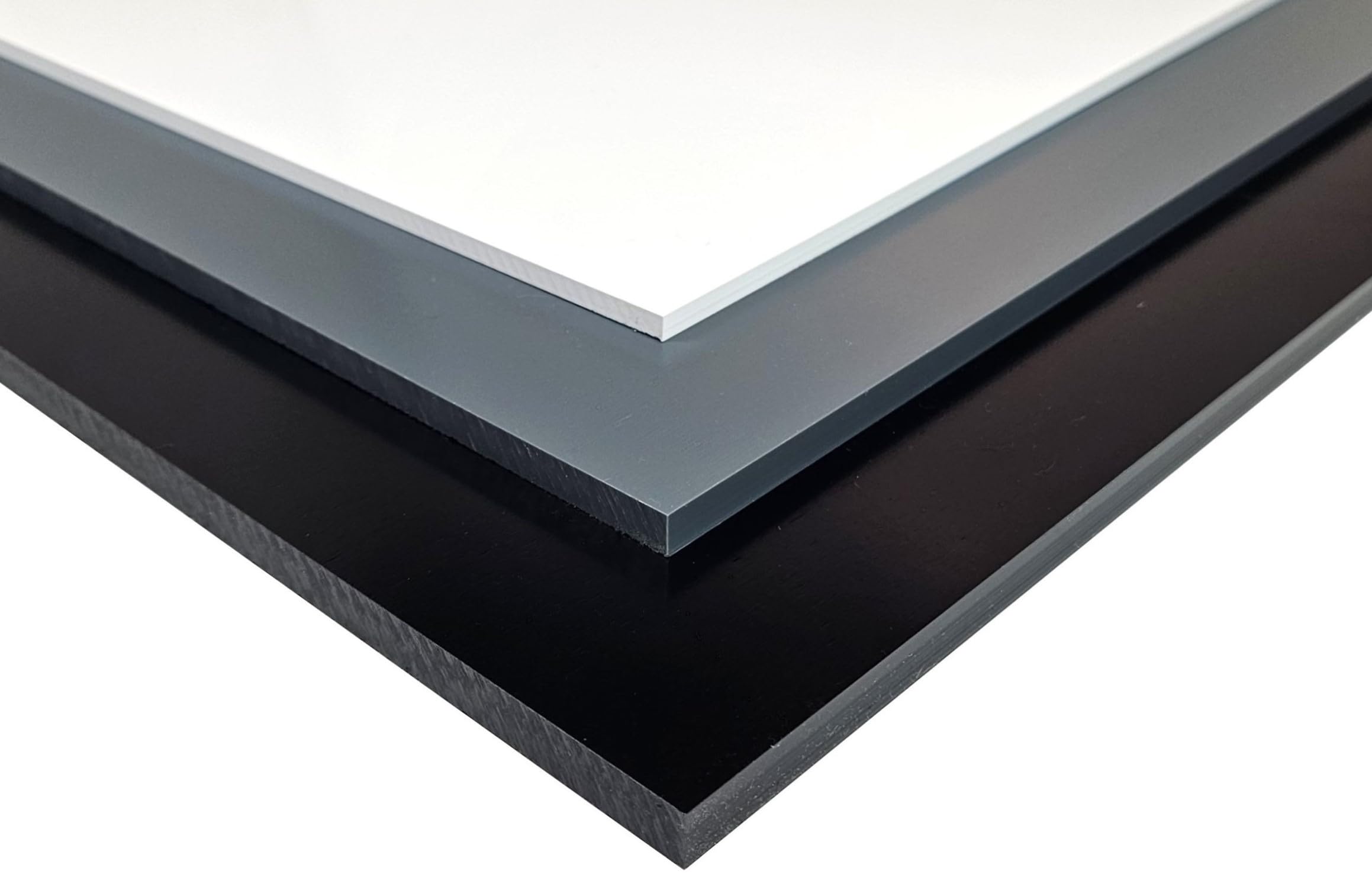 Piastra rigida in PVC 1-10 mm nero/bianco/grigio Trovidur® Vekaplan® in plastica (1, grigio ferro, 1000 x 495 x 10 mm)