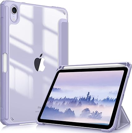 Amazon Fintie Ipad Mini 6 ケース 21 8 3インチ 第6世代 透明バックカバー Apple Pencil 収納可能 Apple Pencil 2 ワイヤレス充電対応 三つ折スタンド スリープ機能 軽量 薄型 傷つけ防止 Pu合成レザー Tpu モデル番号a2568 569 ライラックパープル Fintie