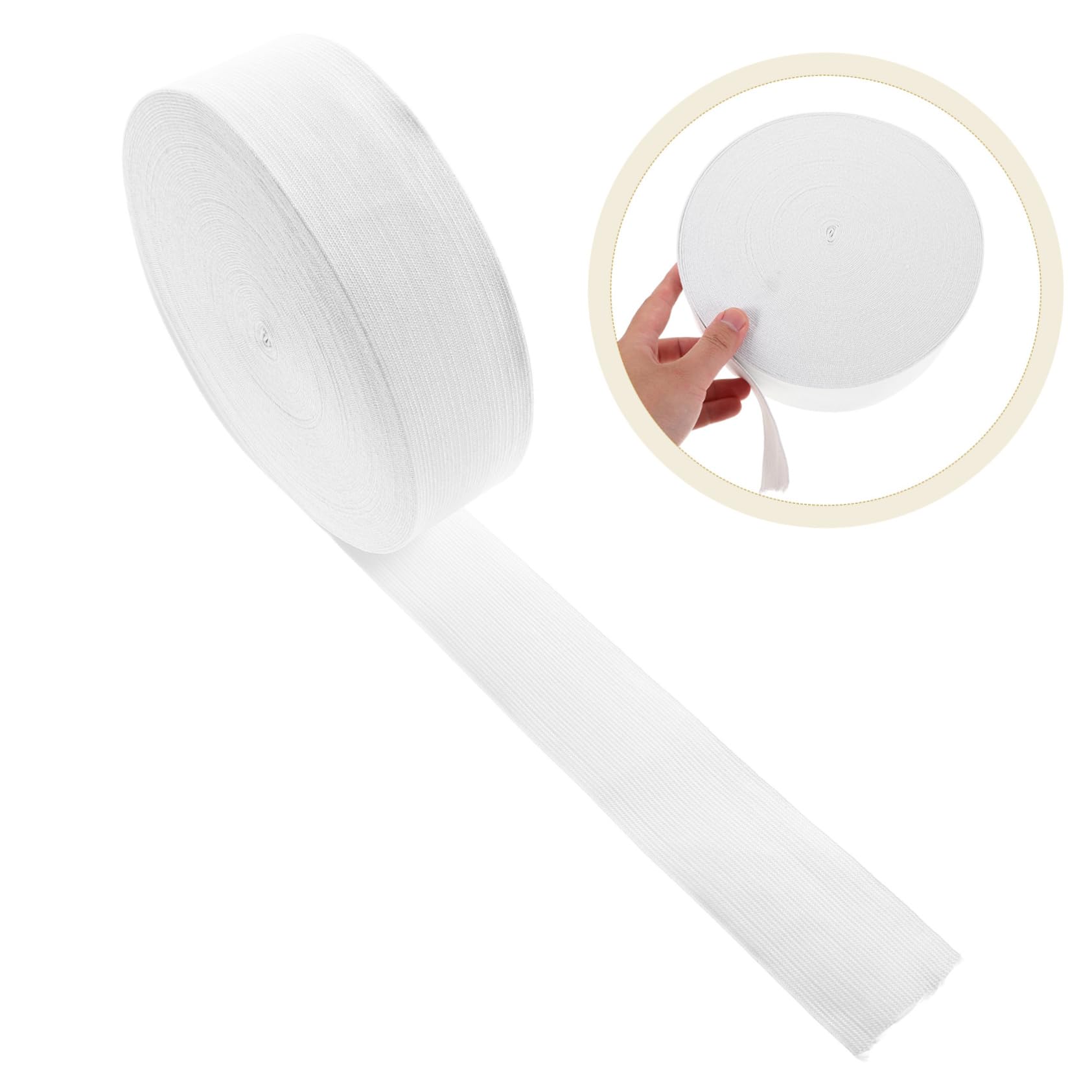 Operitacx Banda Elástica Lisa de 6 Cm de Poliéster para Coser Textura Lisa y Grosor Alto, Adecuada para Proyectos de Bricolaje y Cinturillas Cómodas y Ajustables