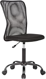 BestOffice Ergonomic Office Chair Desk Chair Mesh Computer Chair Armless Back Support Modern Executive Rolling Swivel Chair with Lumbar Support(Black)