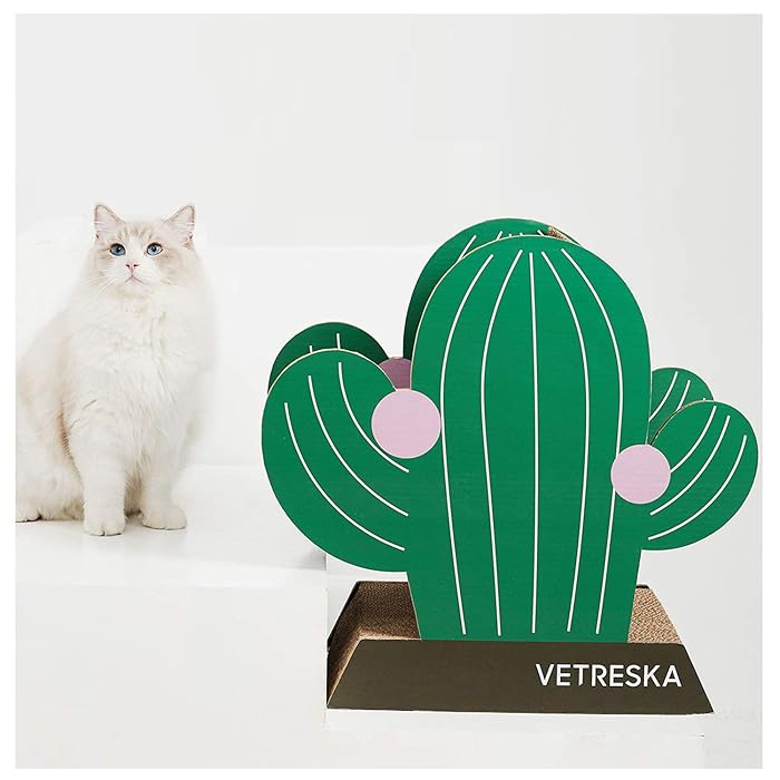 Buy VETRESKA Cactus Cat Scratcher Cardboard House Corrugated Cat