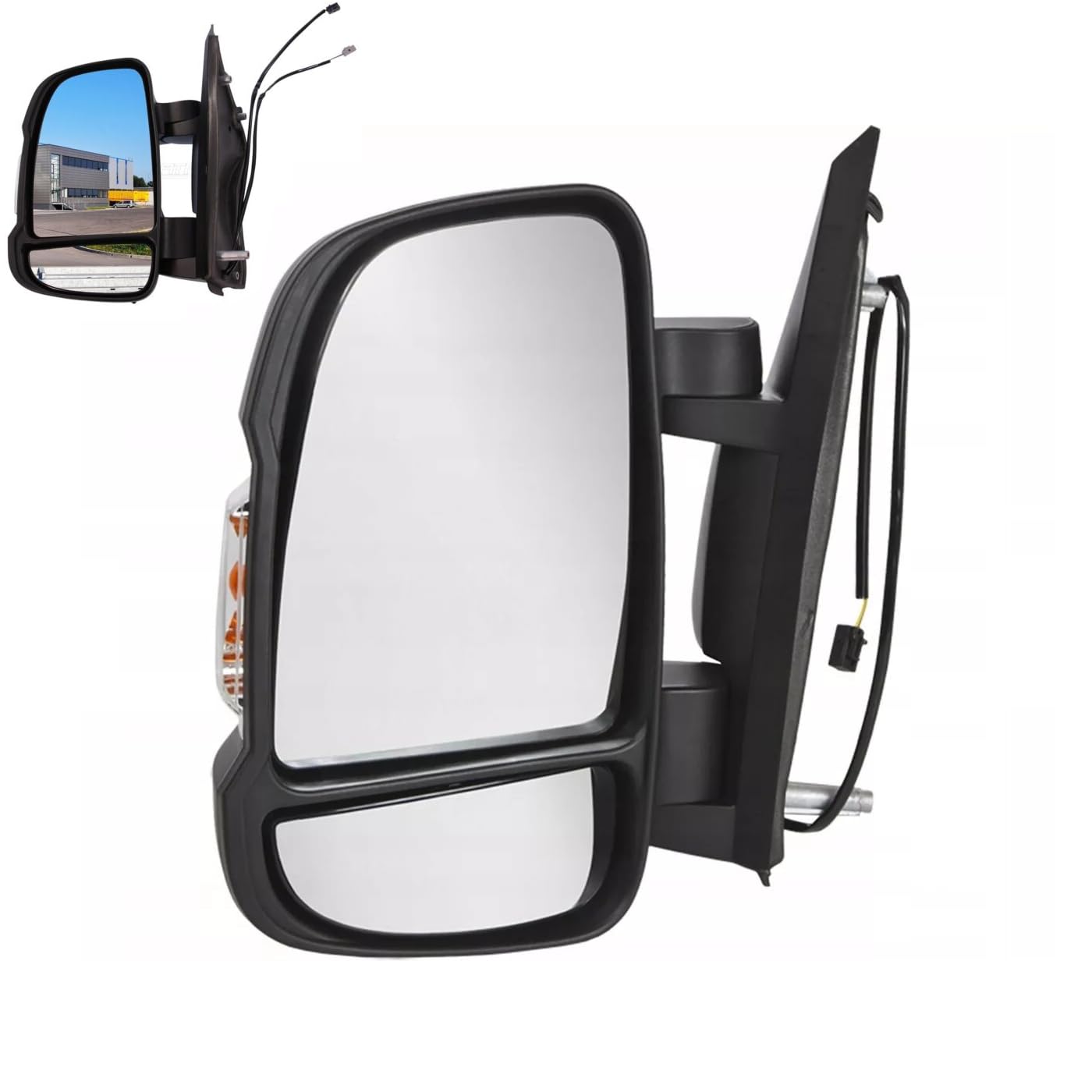 Specchietto Retrovisore,Specchio Esterno,Specchietto Auto,Specchietto elettrico a Braccio Corto per Jumper Boxer Ducato 2006- (Sinistro)