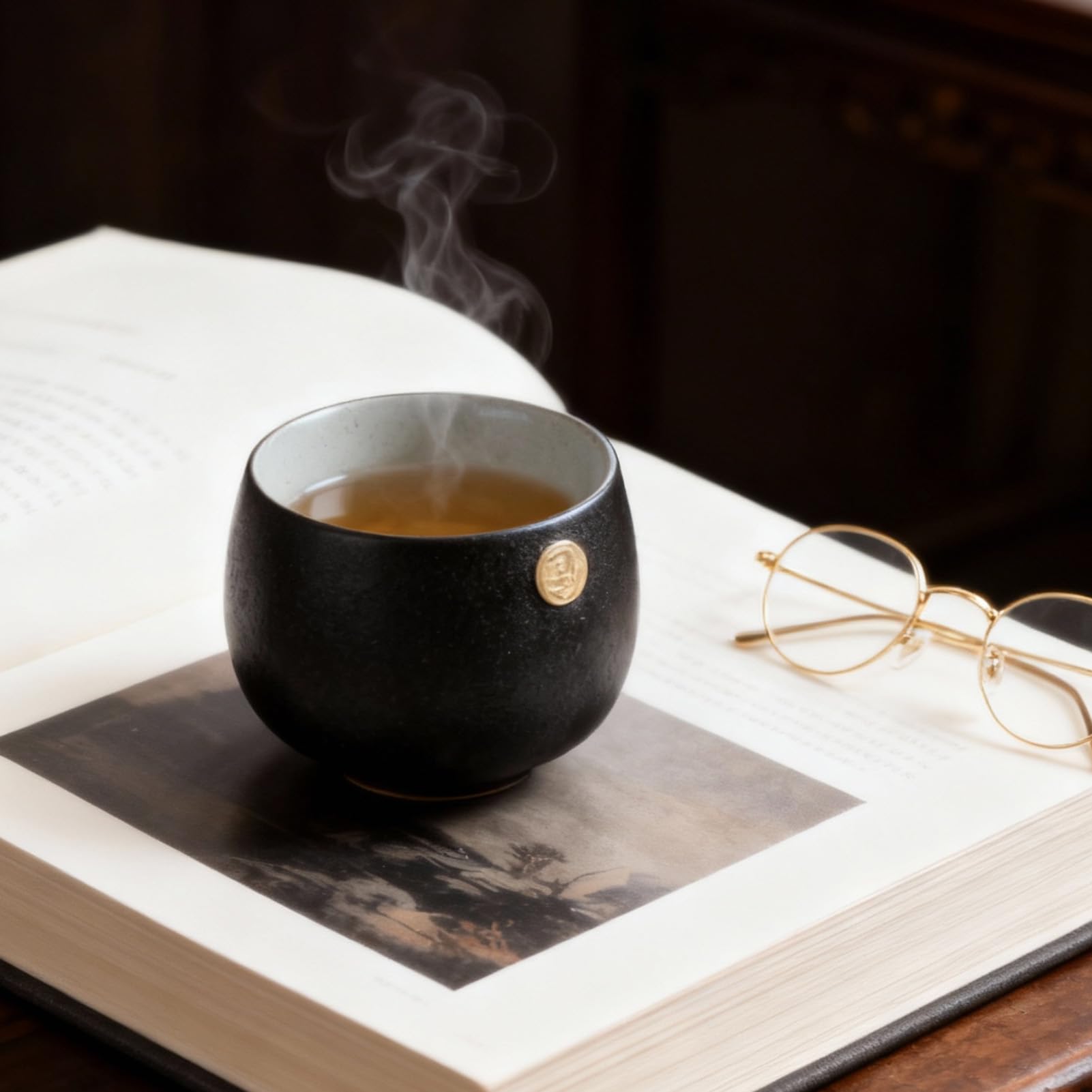 Lot de 4 tasses à thé japonaises, tasses à thé en céramique pour la maison, le bureau, les cadeaux, les sakés tasses à thé