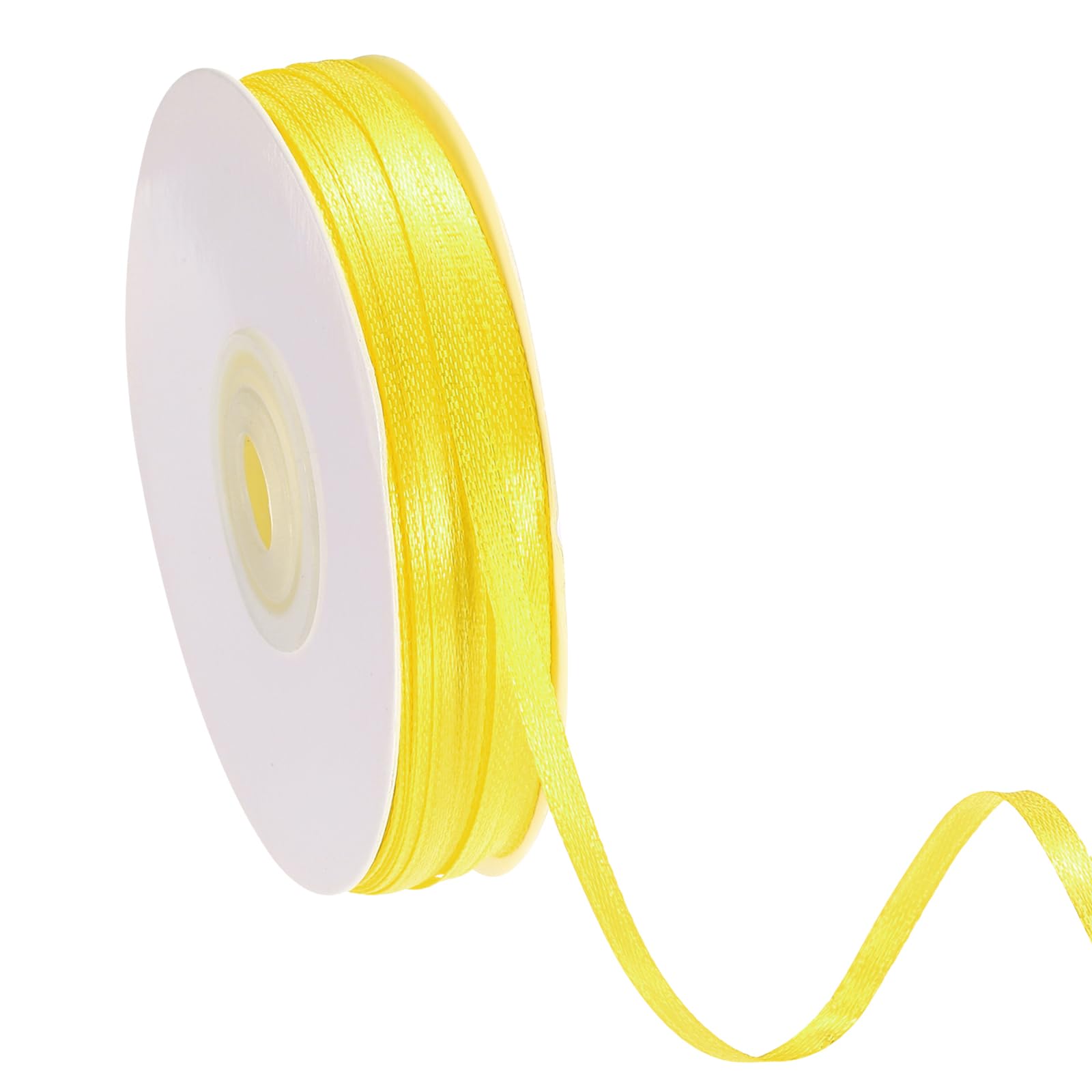 PATIKIL Satin Ribbon (91m, 3mm Wide, Light Yellow)
