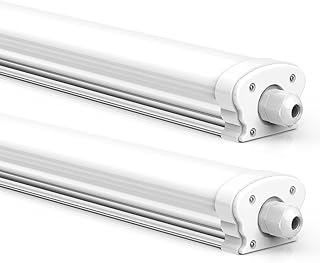 JESLED - LED Feuchtraumleuchte 120cm IP65-30W 5200 Lumen - Verknüpfbar - Kellerleuchte, Nassraumleuchte - Feuchtraum Wannenleuchte [Energieklasse C] (4000K-2P)