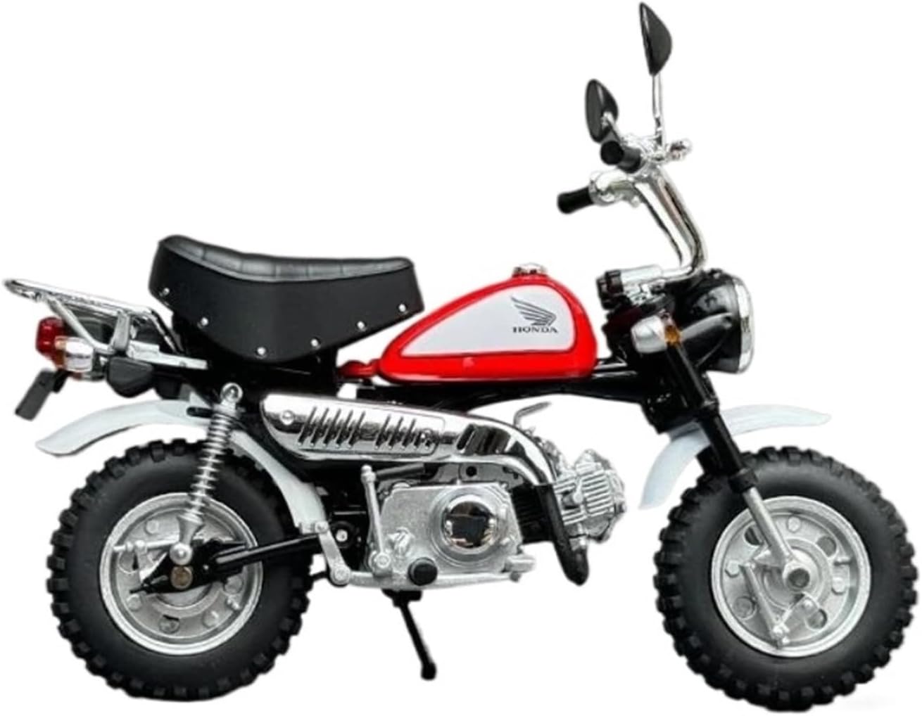 Scale Model 1:12 Scale for Monkey 125 Motorcycle Model Kit Red Static Die Casting Collection Ornaments Collectible Ornaments