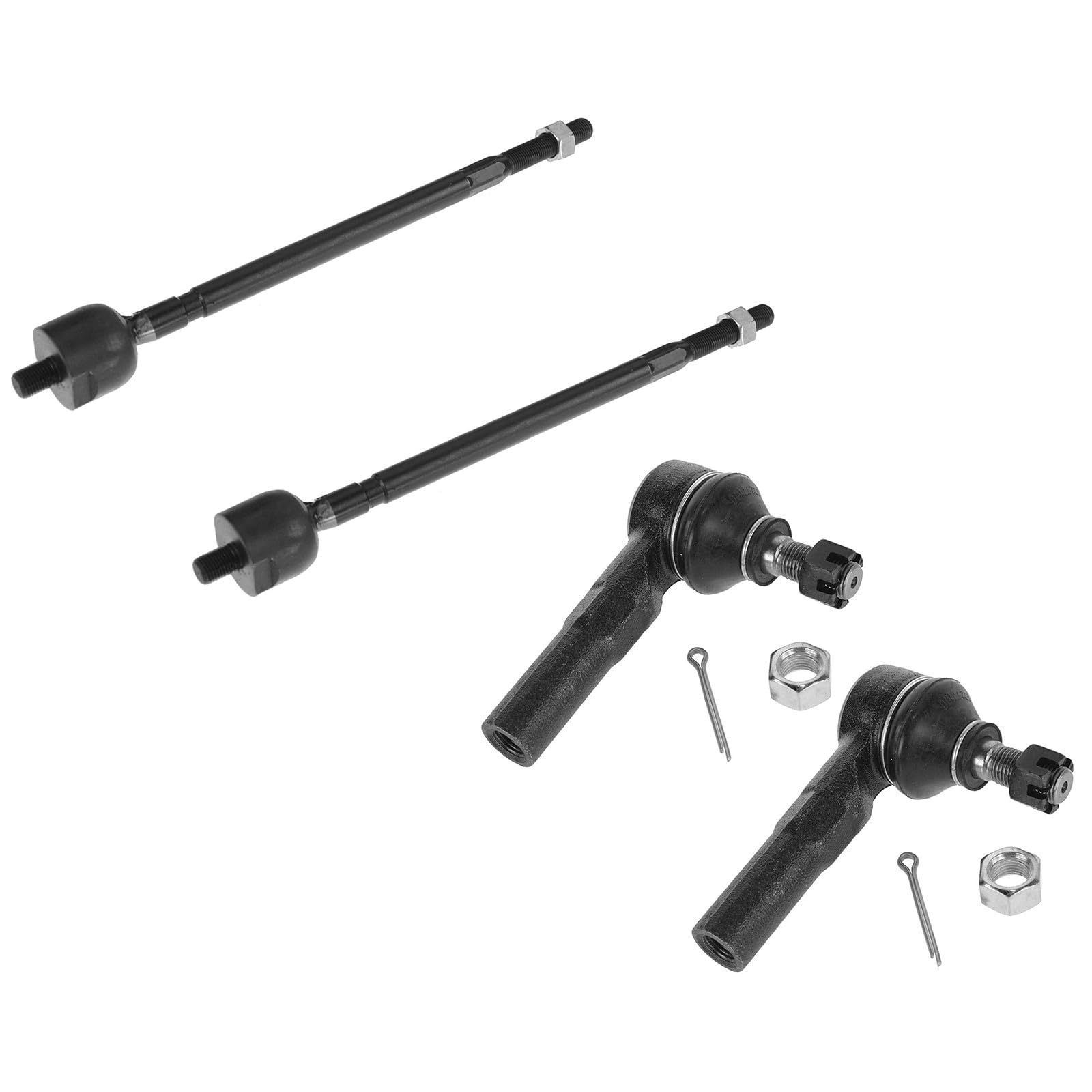 TRQ Tie Rod End Kit LH RH Inner Outer Set of 4 Direct Fit Compatible With Tercel Paseo