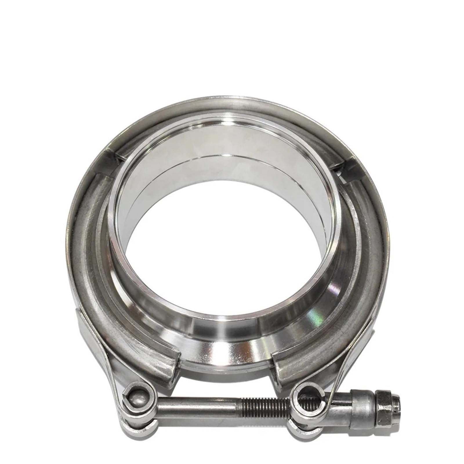 Khascbnf One Color V Band Clamp Exhaust 304 Stainless Steel 2“ 2.25" 2.5" 3" V Band Clamp 3" Inch V-Band .5 3 Inch Exhaust Flange 76Mm Turbo Vband Clamps Kits(Standard 3 Inches)
