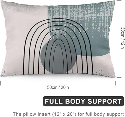 Miniatura 2 de MaSiledy Fundas de cojín bohemias abstractas de sol, puesta de sol, línea de amanecer, montaña, arcoíris, 12 x 20 pulgadas, bohemio, de mediados de