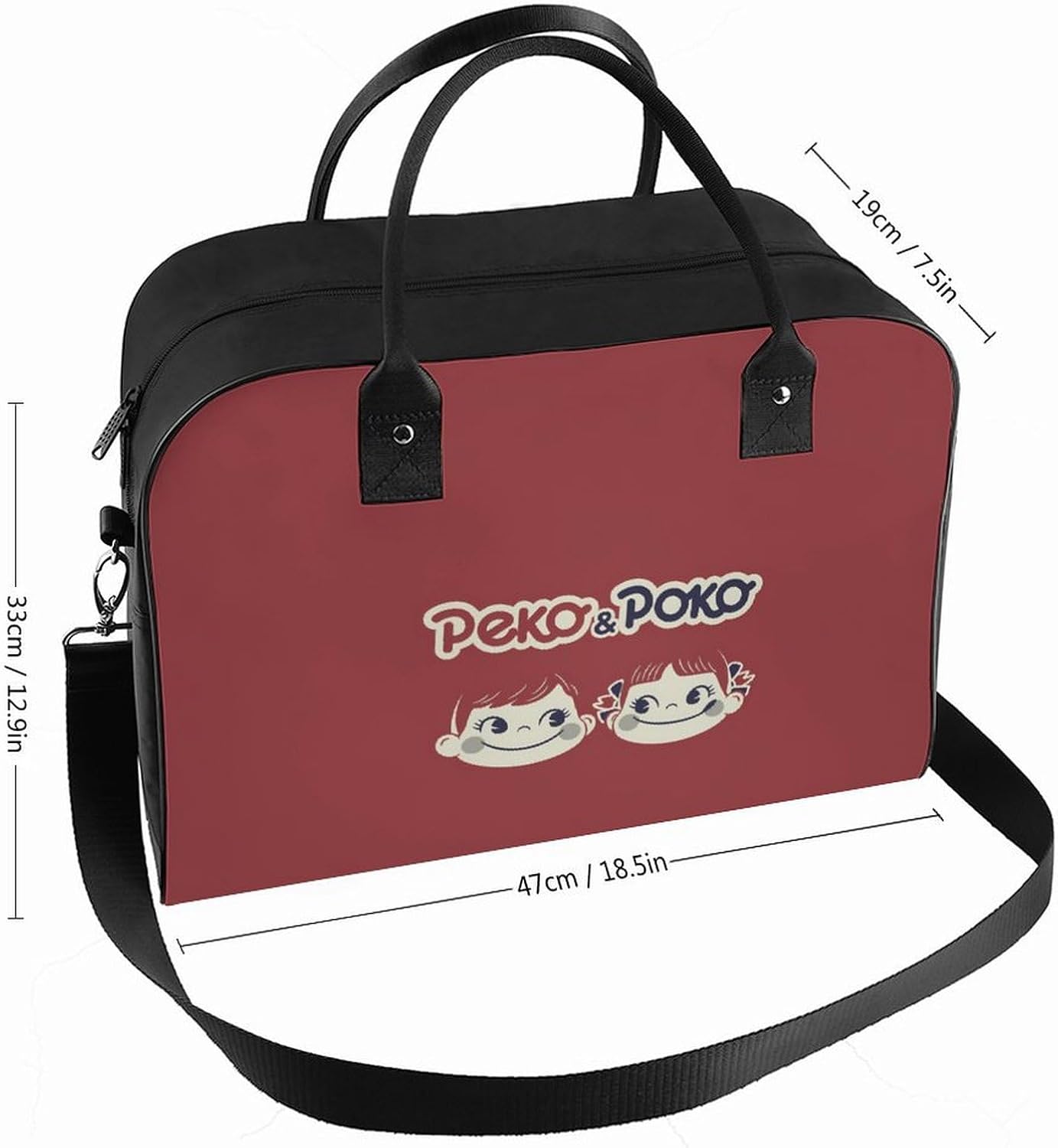 [Tavinesd] ペコちゃん ハンドバッグ メンズハンドバッグショッピングバッグエコバッグ 耐久性のあるショルダーコンビニエンス