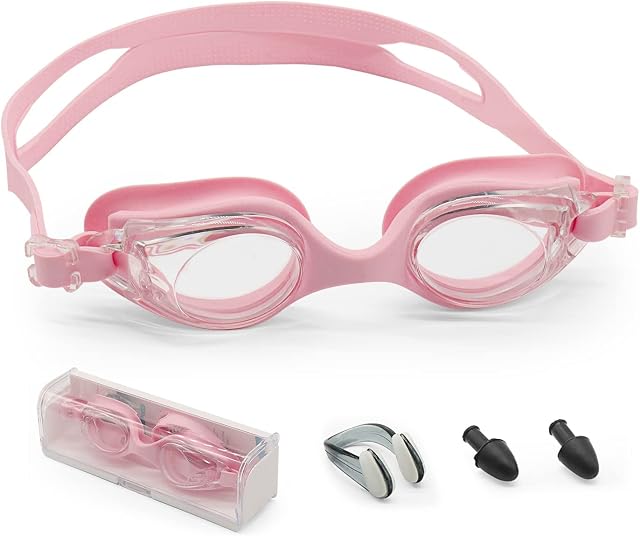 Swimming Goggles for Kids 3,4,5 Year Old - Swim Goggles for Junior Childrens Toddler Girls Boys Age 6-14,UV Protection Anti Fog Clear No Leaking Eye Cushion, Comfortable Adjustable Non-slip Strap