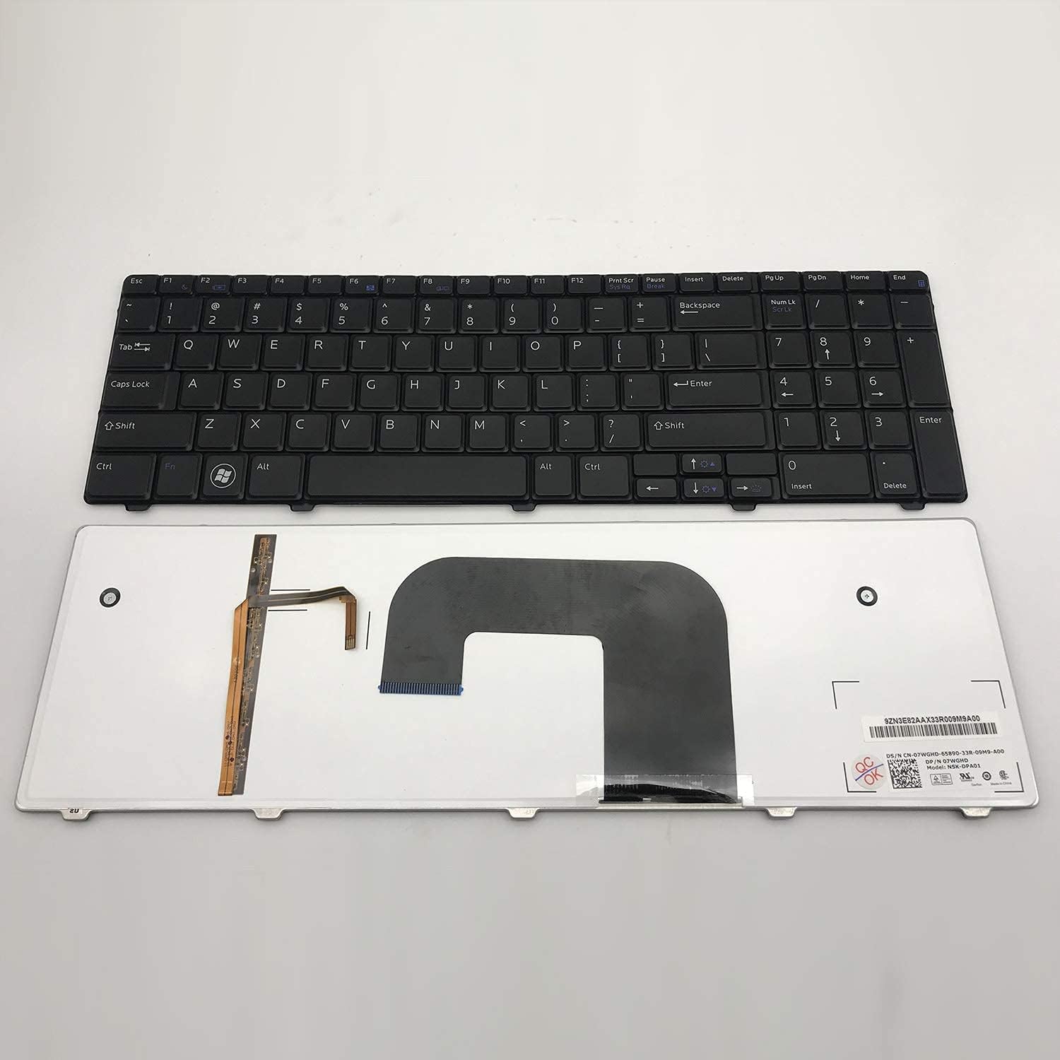 US Layout Notebook Keyboard for Dell Vostro 3700 Laptop Notebook Series Black with Backlight 3700