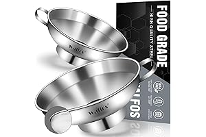 Walfos Versatile Stainless Steel Wide-Mouth Funnel for Mason and Canning Jars