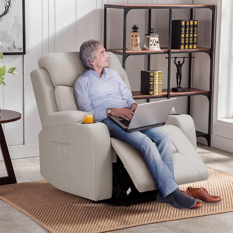 Sillón reclinable eléctrico con masaje y calor miniatura 4