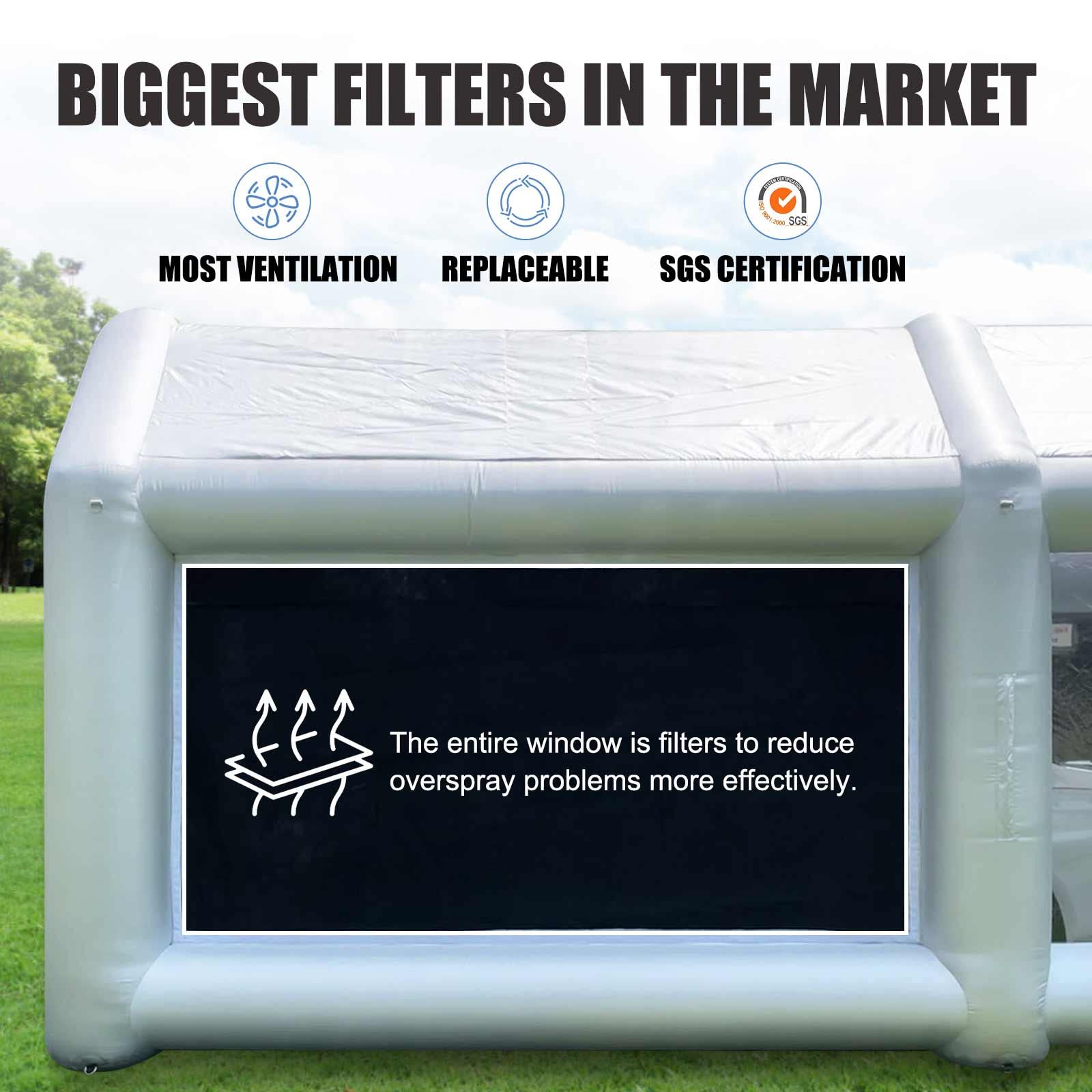 Buy 28X15X11.5FT Inflatable Paint Booth with Blowers 950W+950W