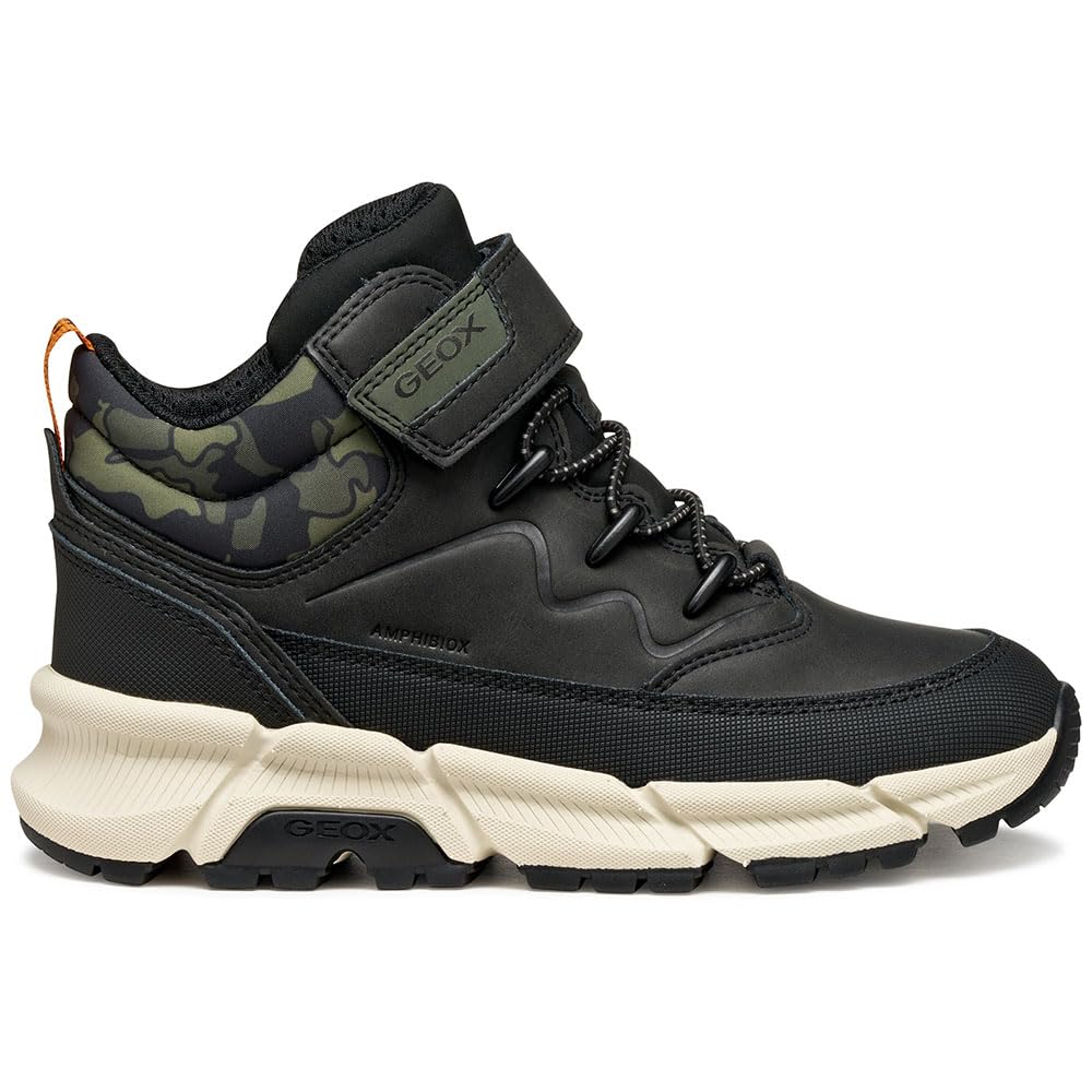 Geox Junior J Flexyper Plus Boy B Abx Ankle Boots Black/Military 41 EU