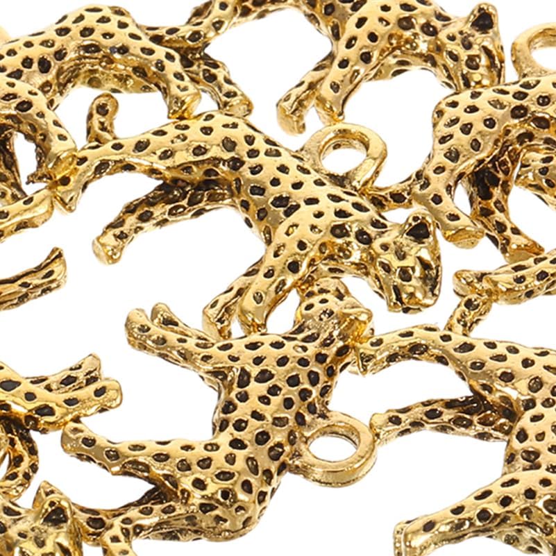 Diy Leopard Pendant Charms Animal Necklace Keychain Jewelry Making Supplies Unique Metal Leopard Charms for Bracelets Crafts Accessories - Image 4