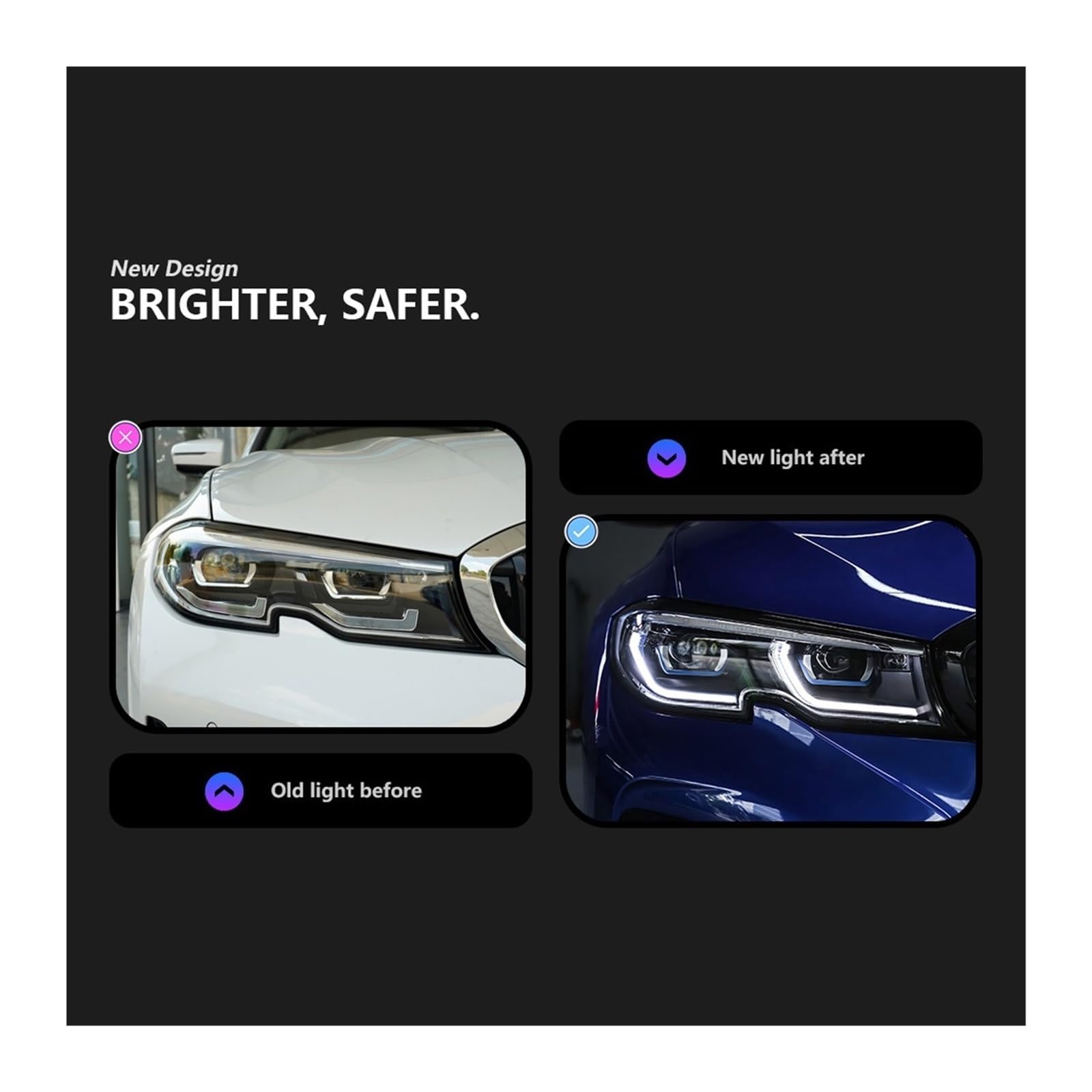 Auto Parts Headlights Compatible For BMW G20 2019-2021 Upgrade Laser Style M3 LCI Daytime Lights LED Projector Cars — view 4