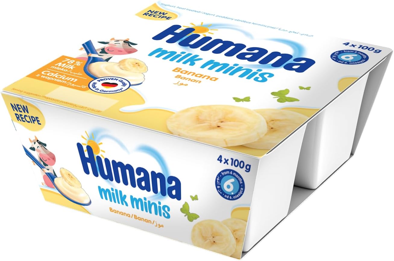 Humana Milk Pudding Banana, Baby Snack- 4x100g