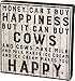 Primitives by Kathy Farmhouse Style Box Sign, 10" Square, Buy Cows