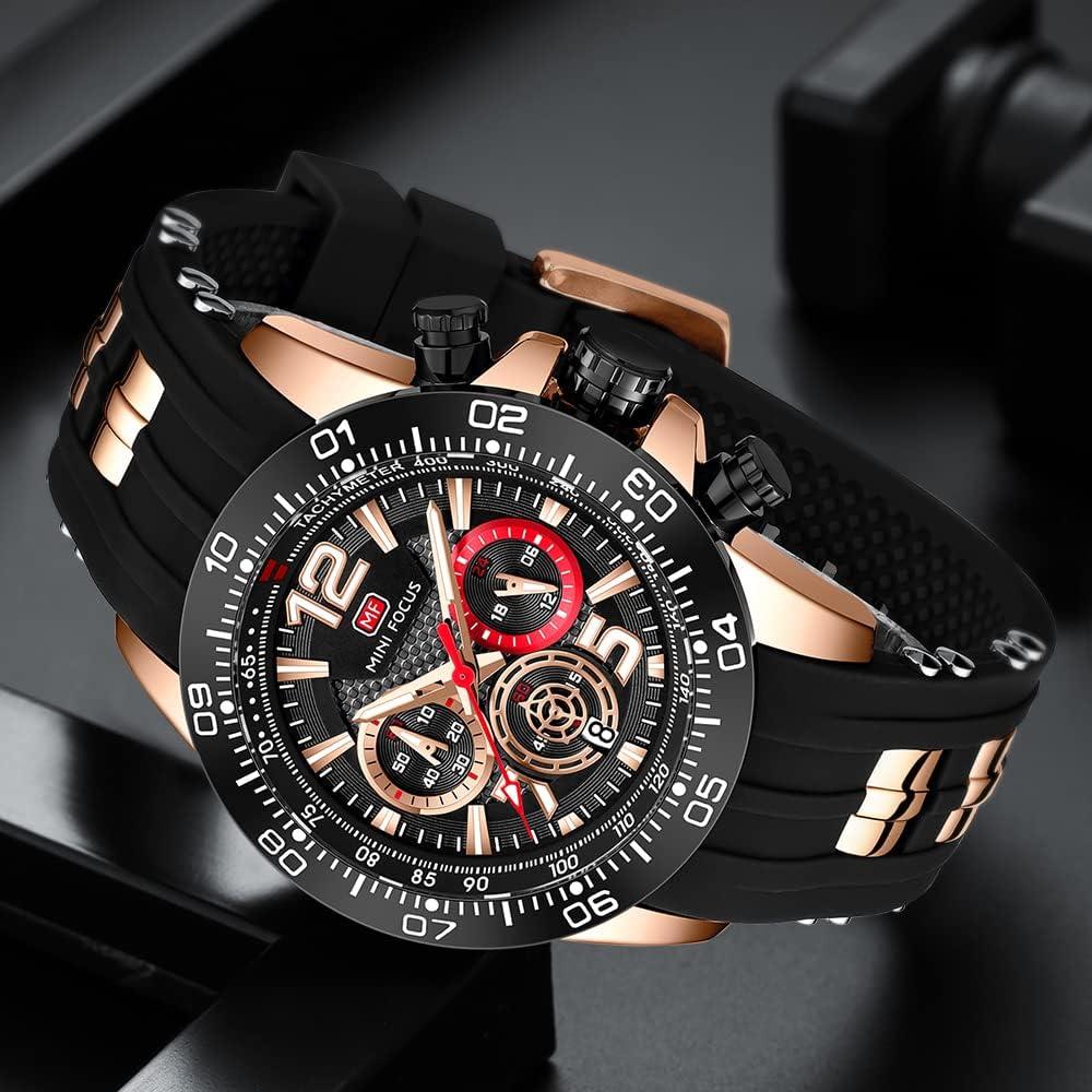 AIMES Watch for Men Sport Military Waterproof Chronograph Mens Watches Analog Quartz Big Face Classic Stylish Fashion Casual Designer Business Work Wrist Watch Elegant Gift for Men - Image 7