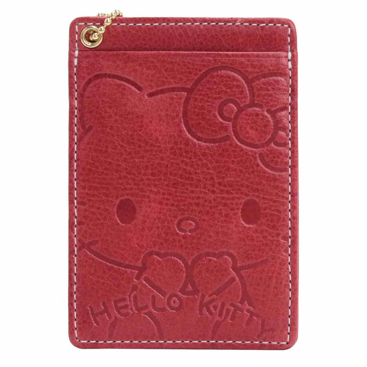 Amazon | [Hello Kitty] [ハローキティ] 87120 本革 パスケース 定期