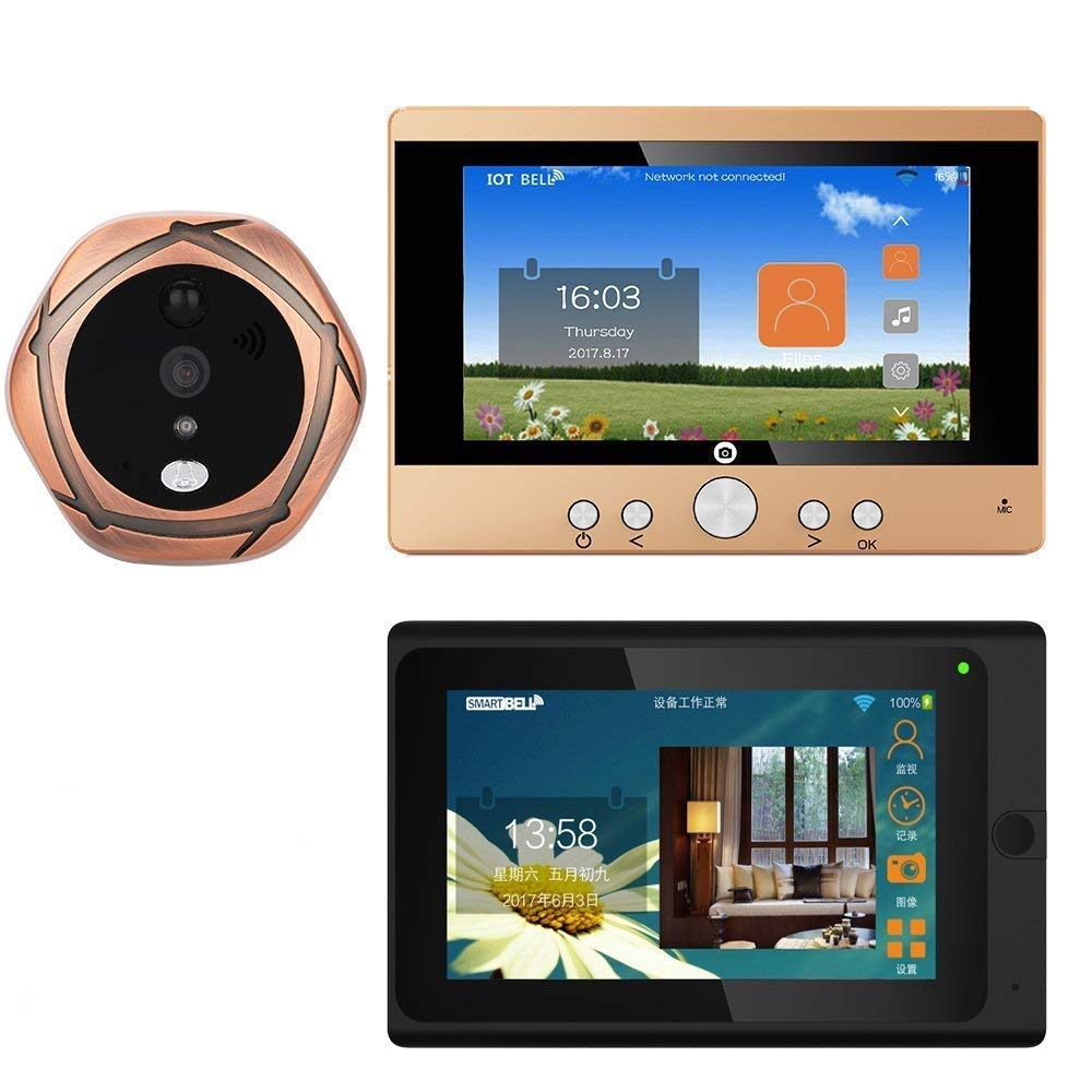 Buy TQ 720P WiFi Wireless Digital Peephole Door Viewer 5" Front Door