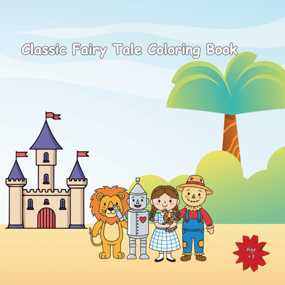 Classic Fairy Tale Coloring Book: Relaxing coloring pages for kids