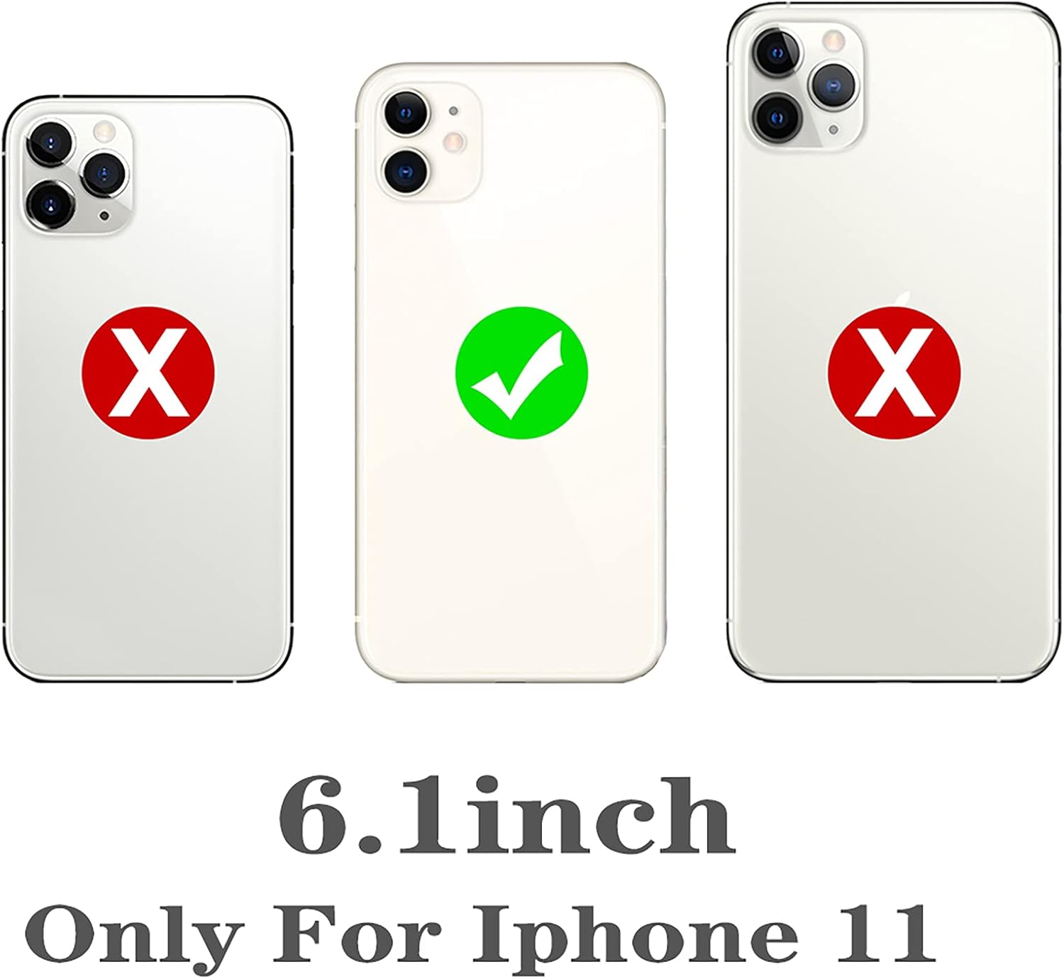 Compatible with iPhone 11 Case [Shockproof Bumper] [Anti-Scratch] [Anti-Slip] Heavy Duty Protection Cover for Men Boys - Black and White American Flag - Image 6