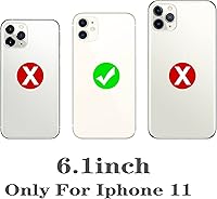 Vista 6 de Funda compatible con iPhone 11, bonito diseño de dinosaurio para mujer, esquinas a prueba de golpes, antiarañazos, antideslizante, funda protectora