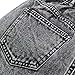 Nivne Tco Tween Girls Denim Shorts Streetwear Fashionable Embroidered Zipper Fly Black Jean Shorts with Pockets (US, Age, 12 Years, Black)