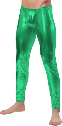 Sheface Men's Shiny Metallic Long Pants 