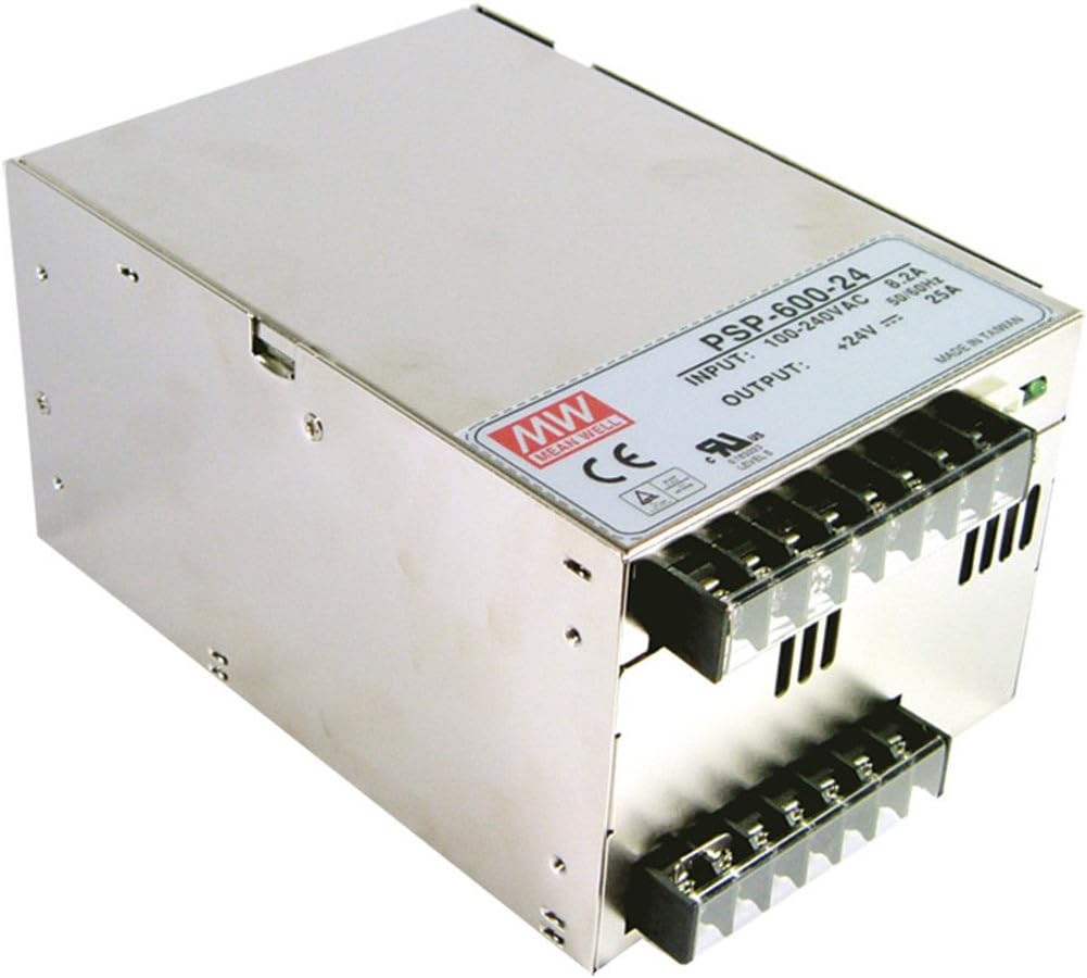 MW Mean Well PSP-600-24 24V 25A 600W with PFC and Parallel Function Power Supply