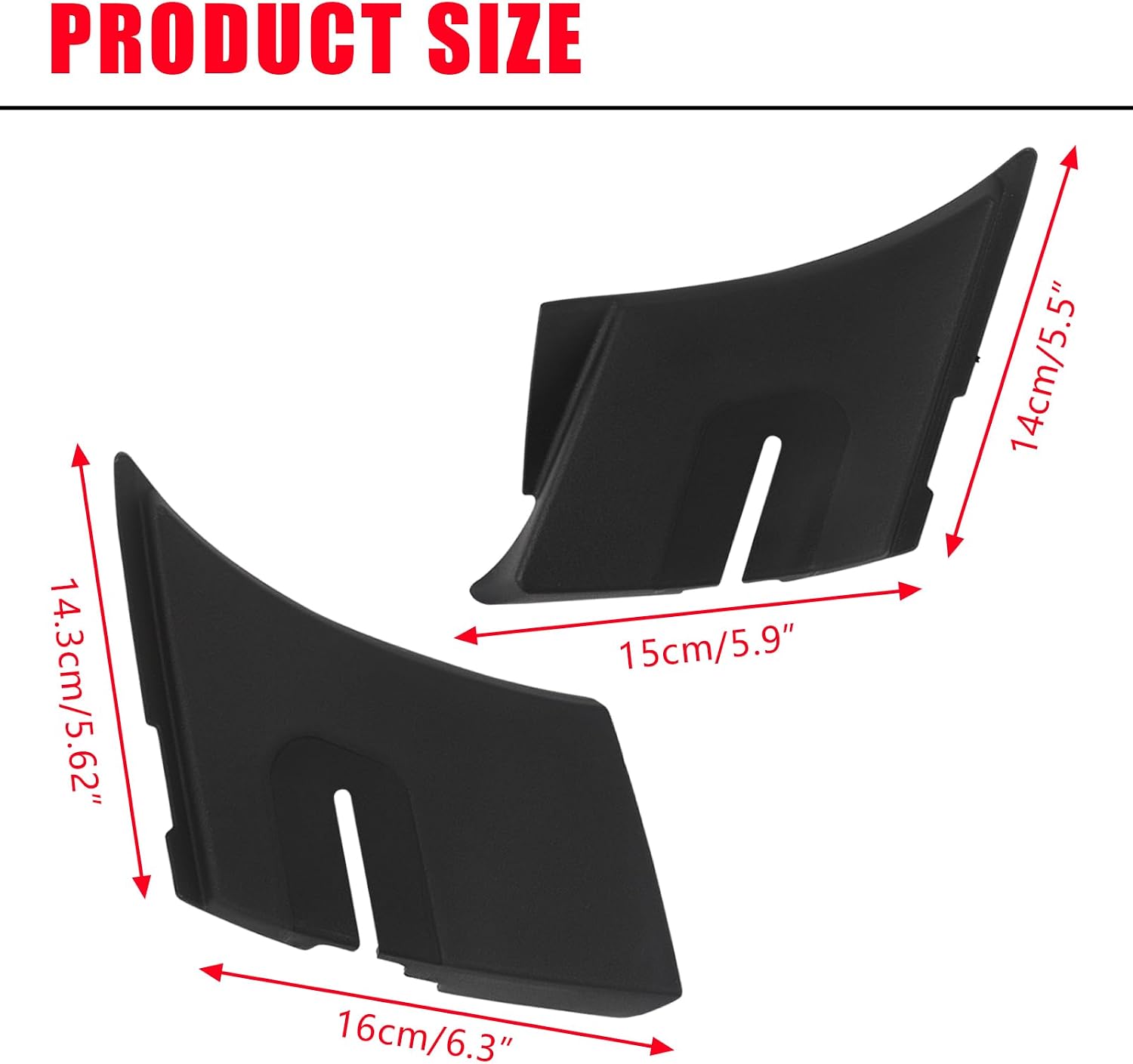 VASTAUTO Windshield Wiper Cowl End Fit for 2007-2014 Chevy Avalanche Suburban 1500 Tahoe GMC Yukon XL 1500 Cadillac Escalade ESV EXT Replaces# 25820729 25820730 Air Inlet Grille Panel Pair
