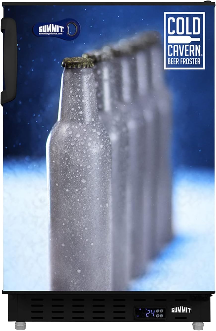 Summit Appliance ALFZ37BFROST 20" Wide Beer Froster, 2.68 cu.ft, Pre-set to 24°F, 3" Thick Door, Door Shelves, Digital Thermostat, Adjustable Shelves, ADA Compliant