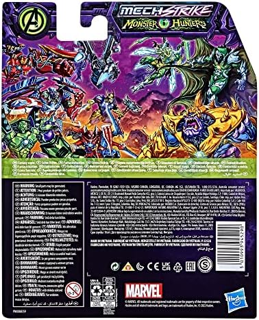 Marvel Avengers Mech Strike Monster Hunters Black Panther Toy, 6-Inch-Scale Action Figure with Accessory, Marvel Toys for Kids Ages 4 & Up, Multicolor, F4426 4 613vxZJsp L. AC