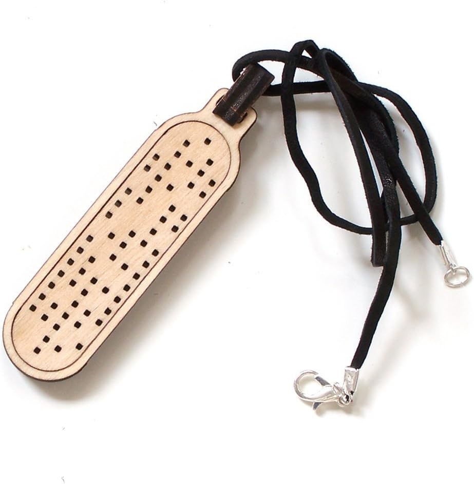 Dotted Wooden Necklace Pendant - model 7.1, Eco Friendly Jewelry, Natural Style