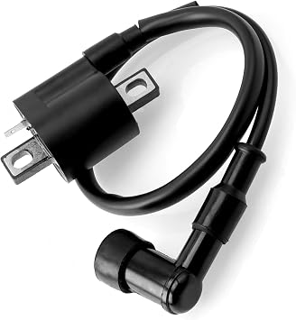 1 PC Ignition Coil, Motorcycle 125/150/250CC Engines Ignition Coil, High Performance Spark Plug Wire Motor Ignitor Line Replacement, for ATV Dirt Bike Scooter Go Kart Black
