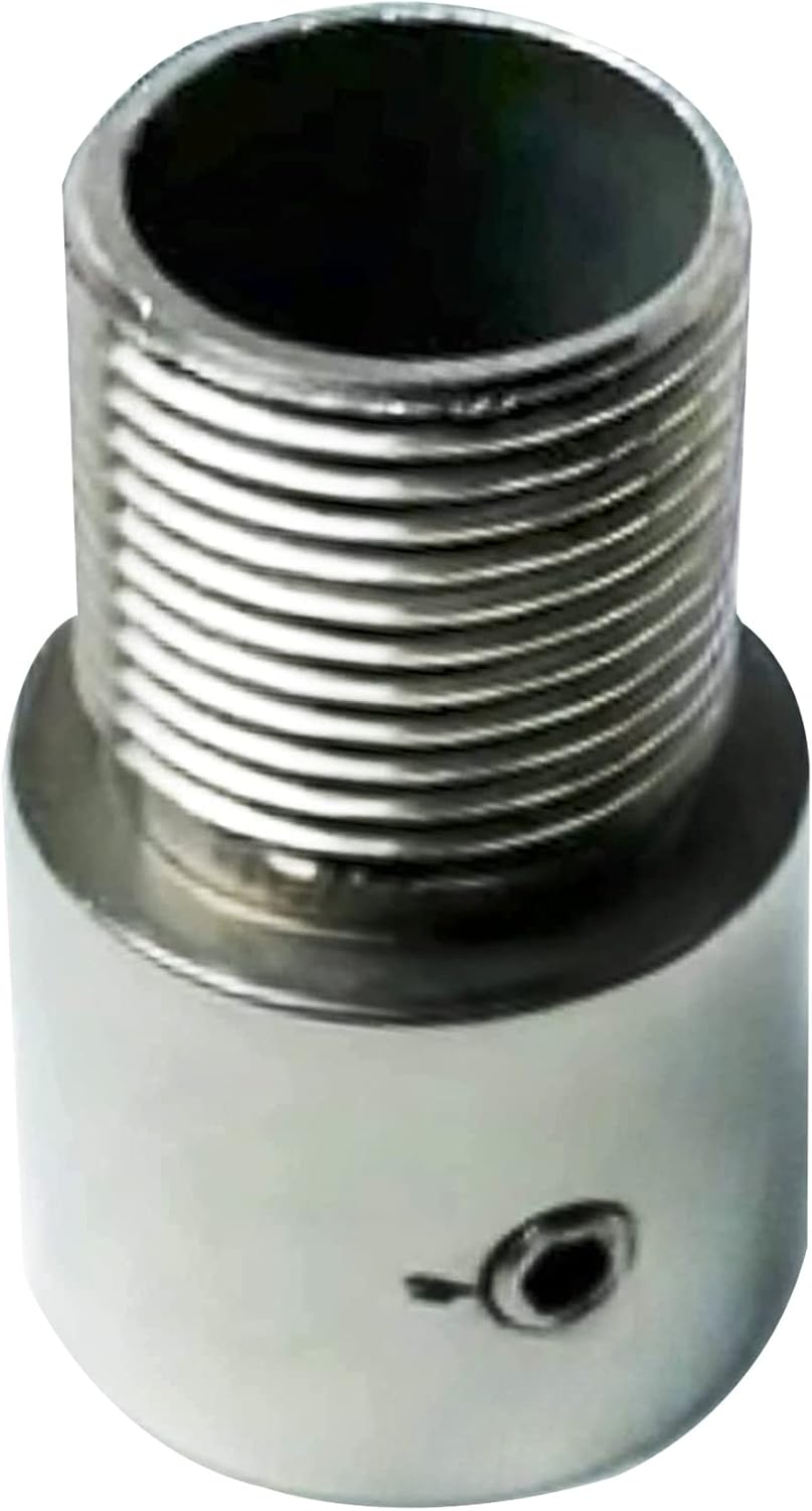 MARINE CITY Mount Antenna Base 1-Inch Tube – 304 Stainless Steel, Corrosion-Resistant, Polished Finish for Boats, Yachts & Kayaks (Pack of 1)